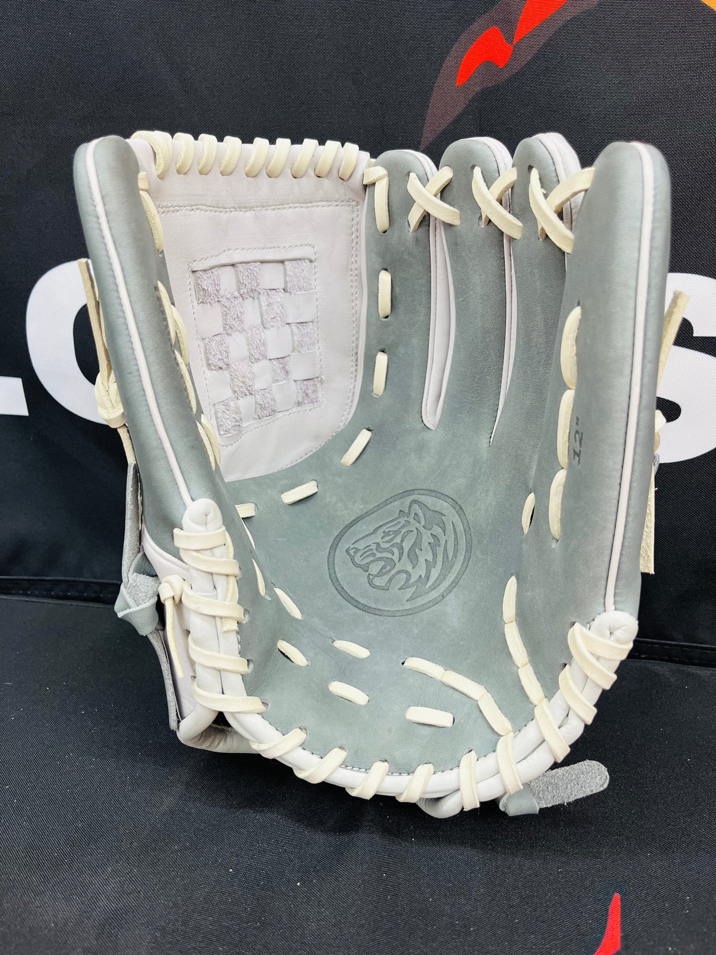 12" RHT & LHT PRO GRADE BASKET WEB WHITE/GRAY