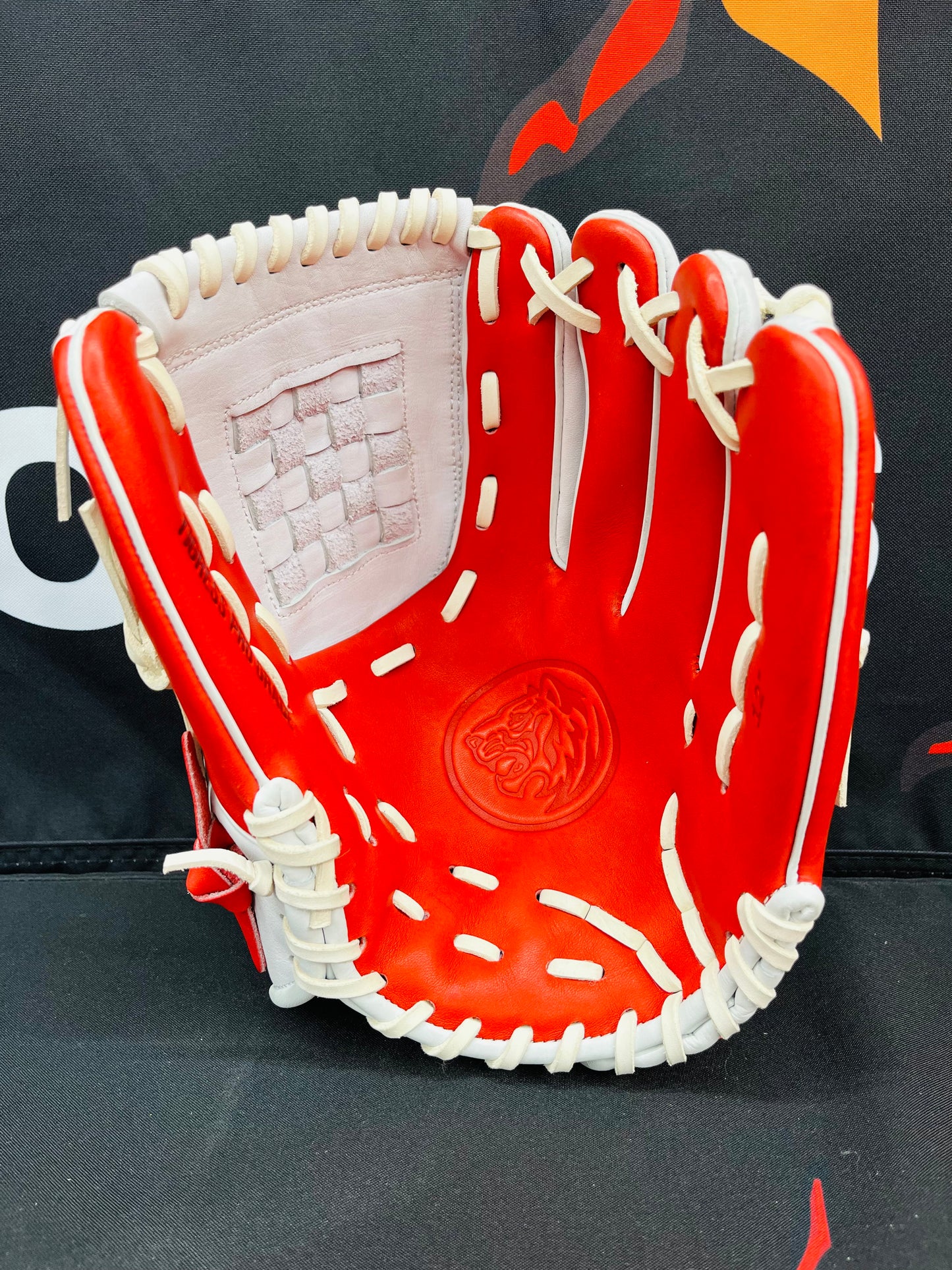 12" RHT and LHT PRO GRADE BASKET WEB WHITE/RED
