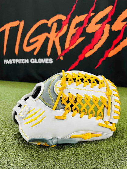 RHT 11.5" T-NET WHITE, GRAY AND YELLOW CINCH WRIST