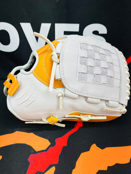 12" RHT PRO GRADE BASKET WEB WHITE/ORANGE