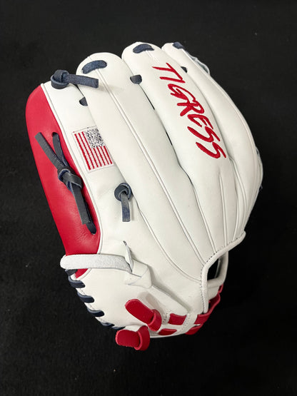 CUB SERIES RHT WHITE/RED/NAVY H-WEB CINCH W/ AMERICAN FLAG