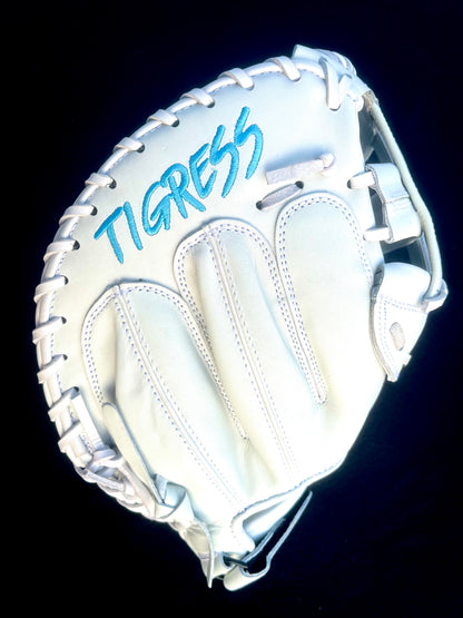 CUB 33" CATCHER'S MITT WHITE WITH LIGHT BLUE LOGO