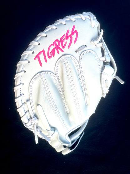 CUB 33" CATCHER'S MITT WHITE WITH PINK LOGO