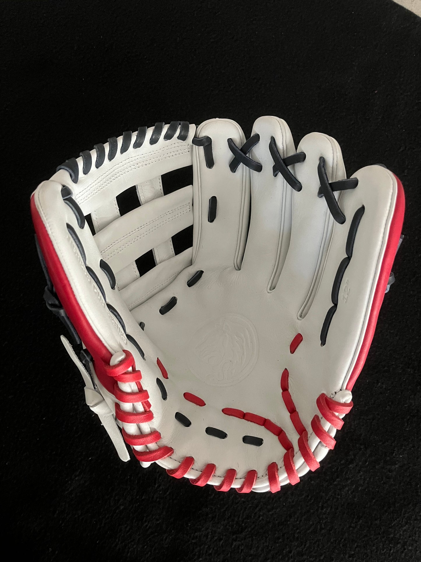 CUB SERIES 11.5" RHT WHITE/RED/NAVY H-WEB CINCH W/ AMERICAN FLAG AND RED HEEL LACE