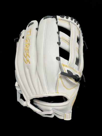 CUB SERIES 11.5" WHITE H-WEB BLACK LACE, YELLOW LOGO